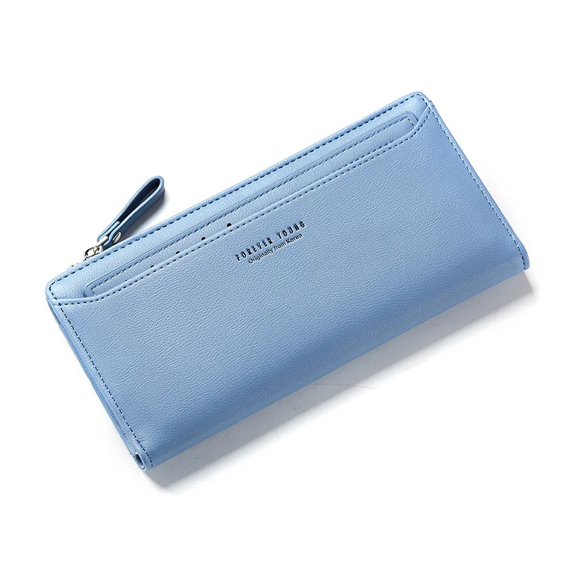 Blue WEICHEN Много отделов Для женщин кошельки с отдельным держатель для карт дамы модный детский комплект с длинными рукавами на кошелек брендовый женский кошелек клатч кошельки с отделениями для карт - Цвет: Blue