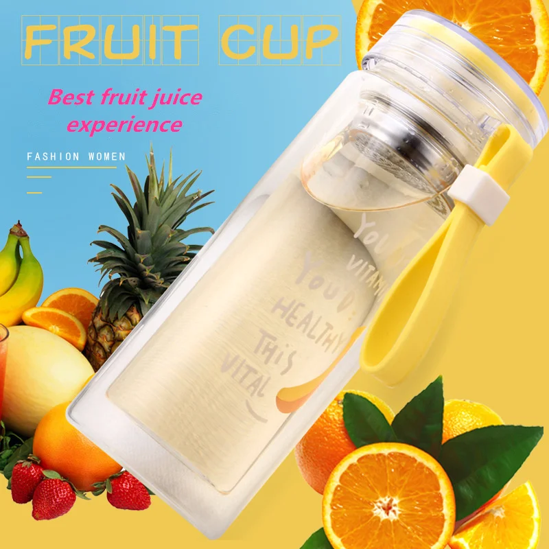 2017 новая мода фруктовый сок свежий стиль высокое боросиликатное стекло материал
