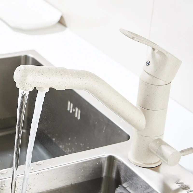 Fapully Kitchen Faucet Brass Sink Mixer Khaki Color Drink Water Tap 360 Degree Rotation Drinking Filter 623-33YM | Обустройство дома