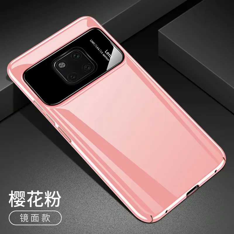 pink Для huawei mate 20 Pro чехол Роскошный Матовый Жесткий ПК+ закаленное стекло защитный чехол на заднюю панель для huawei mate 20 20pro чехол для телефона - Цвет: pink