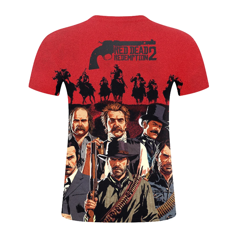 BTS 3D красные изображения из фильма Red Dead Redemption 2 футболки для мужчин новая