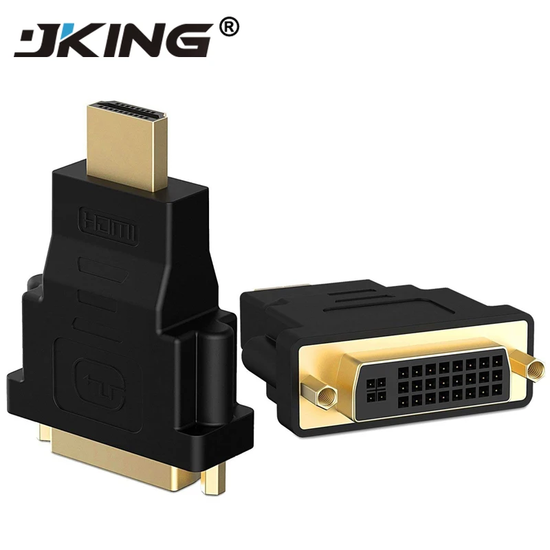JKING DVI to HDMI Adapter Converter 24+5 Male Female for HDTV LCD PC Computer DVD Projector PS3 PS4 TV BOX | Электроника