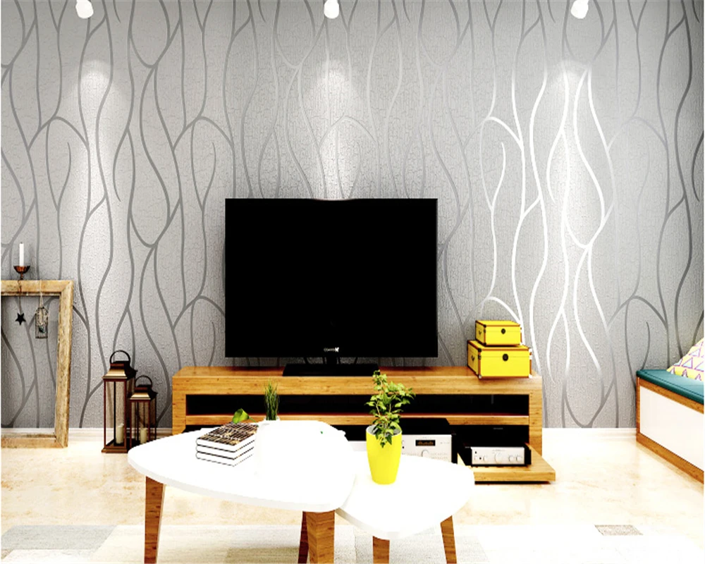 

beibehang Simple modern non - woven wallpaper 3d stereoscopic video wall furniture papel de parede papier peint