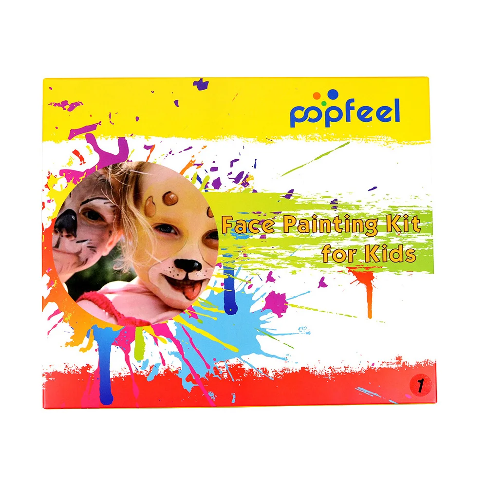 Popfeel марки Rainbow тела Краски Цвет неоновые УФ Сияющее лицо ing палитра Временные