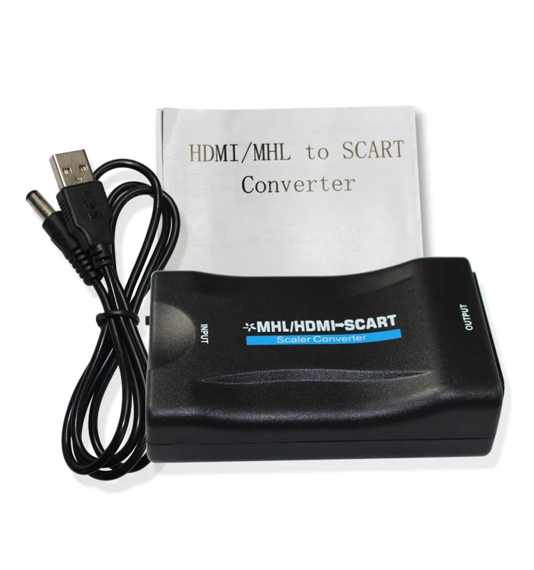 Преобразователь HDMI в Scart HD 1080p SCART Видео Аудио высококлассный с кабелем питания