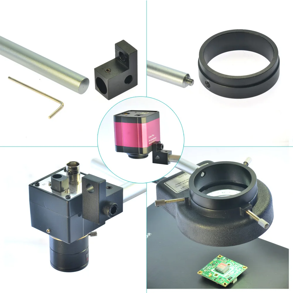 Вращающаяся стойка для микроскопа с двумя рукоятками настольная алюминиевая ЧПУ