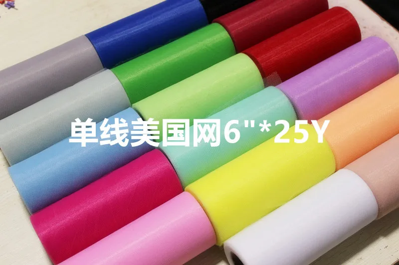 

Wedding decoration yarn 6inch*25Y hard America roll gauze gauze roll Tulle Roll
