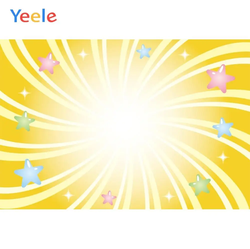 Yeele желтые белые полосы звезды Сияющие детские фоны для фотосъемки на день