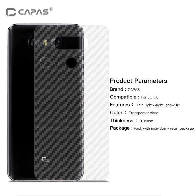 5 шт. для LG G6 H870 H871 H872 защита экрана оригинальные capas 3D из углеродного волокна