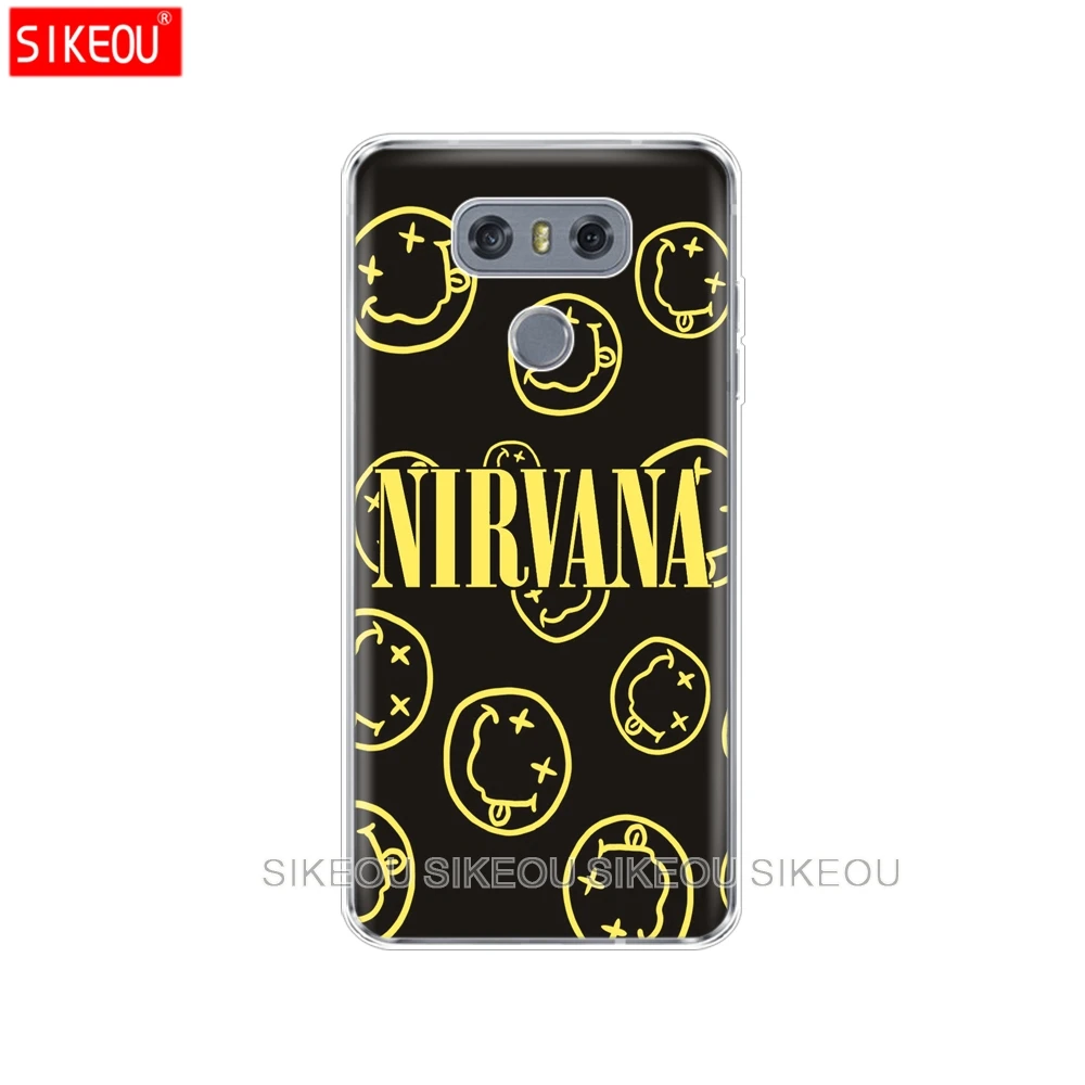 Силиконовый чехол для телефона LG G7 Q8 Q6 G6 MINI G5 V30 V7 V9 k10 k8 X POWER 2 nirvana с изображением