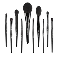 10pcs makeup brushes set professional black natural goat hair powder blush brush eyeshadow blending cosmetic brush