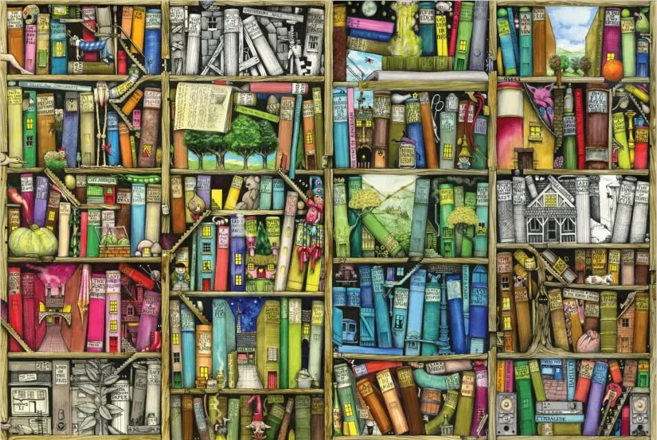 Пазл с книжной полкой 1000 штук пазл для взрослых деревянная детская игрушка пазлы