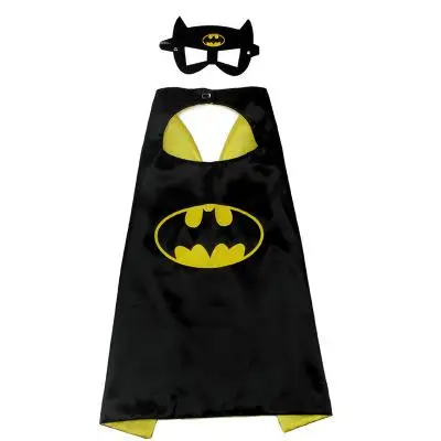 yellow batman Маскарадный костюм супергероев из фильма «Мстители Marvel», перчатка супергероев, плащ-накидка, накидка Капитана Америки, Человека-паука, Тора, Халка, маскарадная игрушка на Хэллоуин, маска для глаз - Цвет: yellow batman