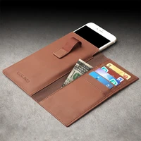qialino business style genuine leather wallet bag case for iphone 876 leather with card slot cover for iphone 8 plus 7 plus