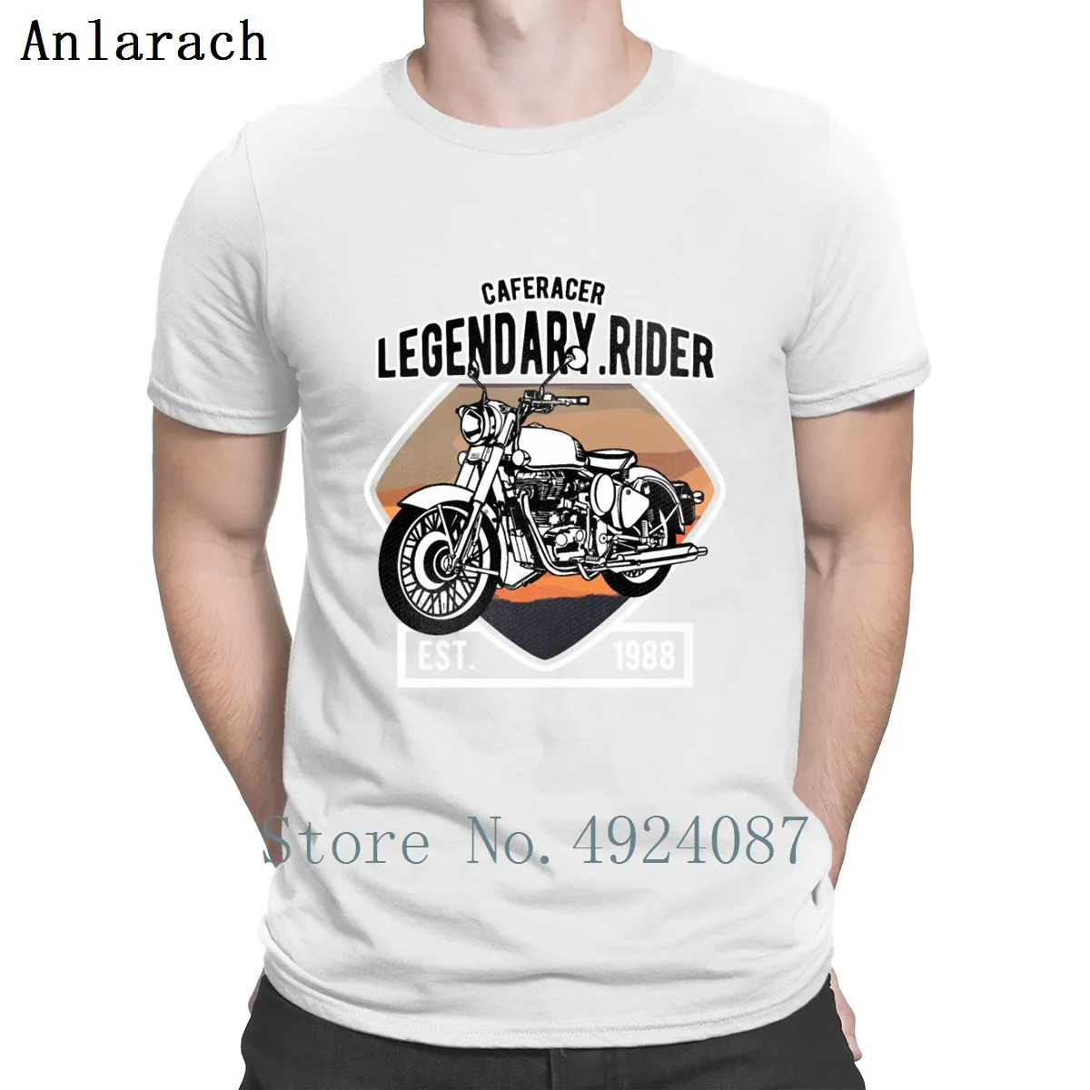 Caferacer футболка с изображением легендарного гонщика хлопковая летняя Стильная