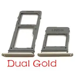 Dual-Gold Микронано держатель sim-карты лоток Слот держатель адаптер гнездо для Samsung Galaxy A8 A530 - Цвет: Dual-Gold