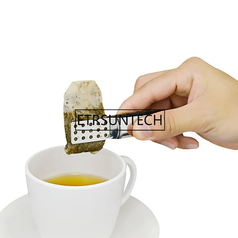 200 шт./лот зажим для чайного пакета из нержавеющей стали выжималка держатель