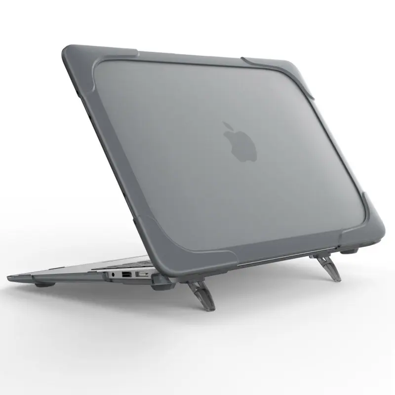 Для Apple MacBook Air Pro retina 11, 12, 13, 15 дюймов чехол с подставкой, защитный чехол с твердой поверхностью, ударопрочный, теплоизлучающий