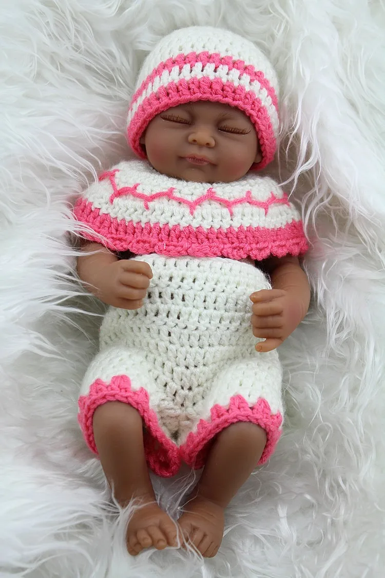 NPKDOLL африканские американские черные детские куклы силиконовые мягкие виниловые