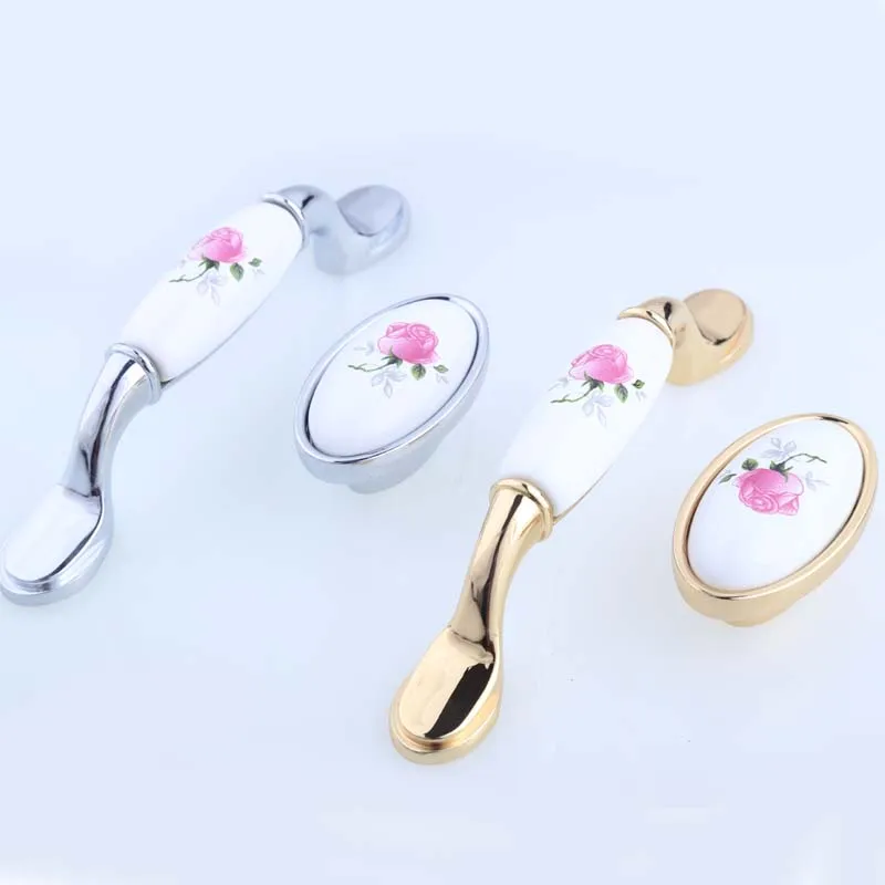 96 мм современная мода сельская керамика ТВ стол винный шкаф дверная ручка