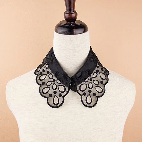 Модный новый поддельный ложный воротник для женщин Винтажный полый кружевной v