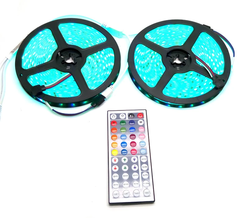 

IP65 Waterproof 5050 RGB 10M LED Strip Set Flexible Tape Home Decoration Lighting 44Keys IR Controller 12V 6A Power Adapter