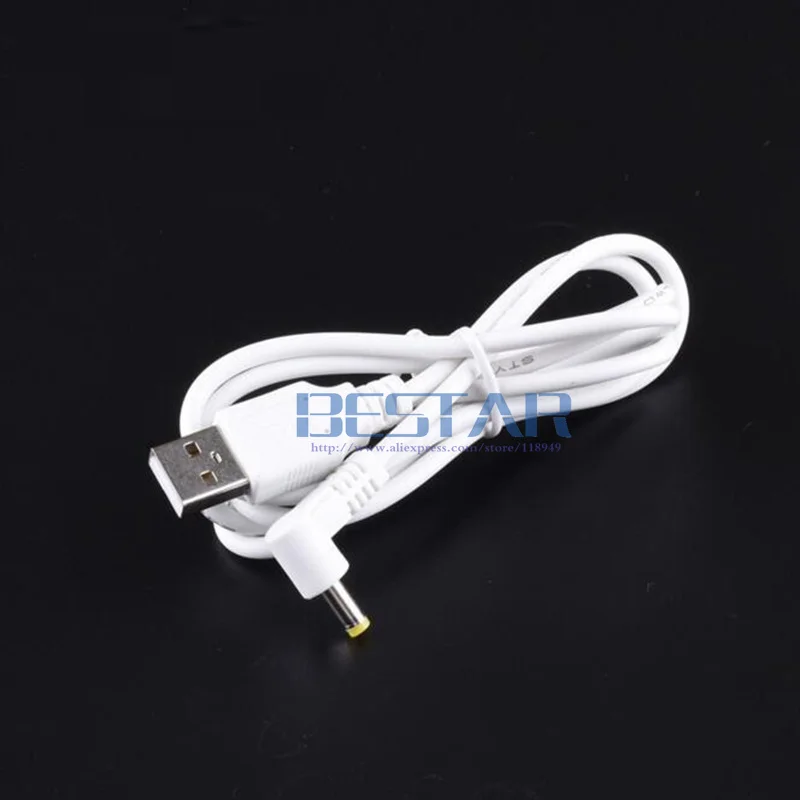 Белый кабель питания постоянного тока с разъемом USB для DC 4 0*1 7 мм 0 x 1 0x1