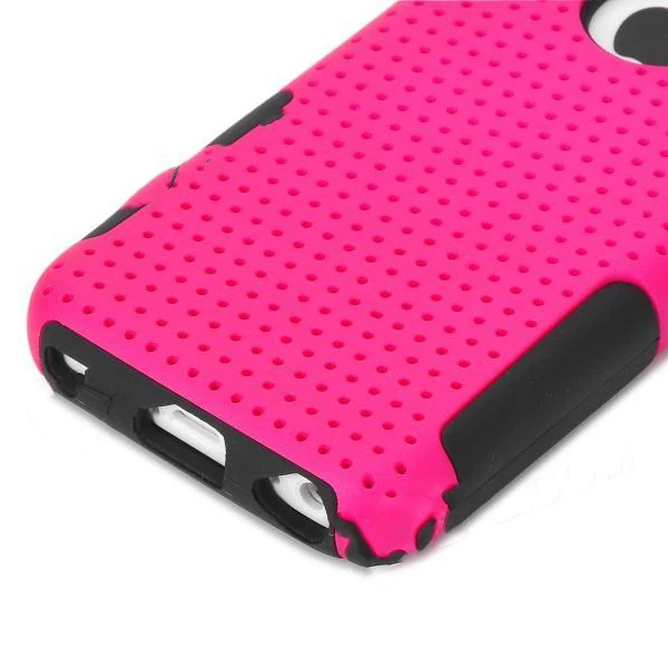 OpenPrice Detachable 2-in-1 Protective PC + Silicone Back Case for iphone 5C - Deep PINK Black |