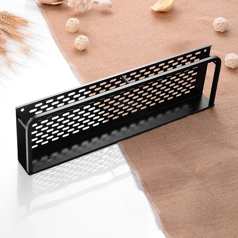 bathroom shelf corner organizer aluminum bathroom shelves shower storage rack wall mounted corner basket shampoo shelf black free global shipping