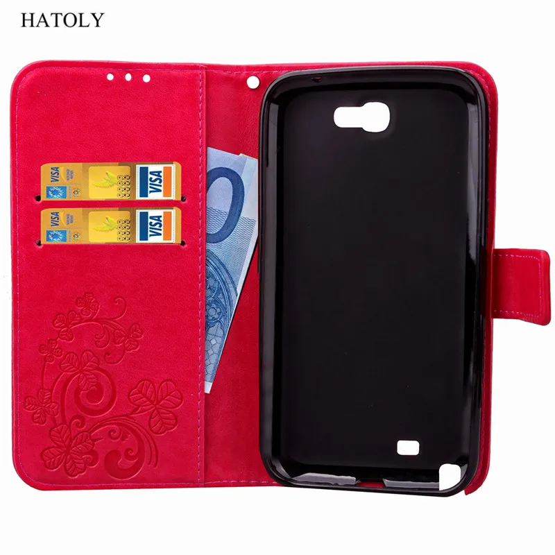 Кожаный флип чехол для Samsung Galaxy Note 2 бумажник сумка телефона 2|case flip|case for samsung galaxycase