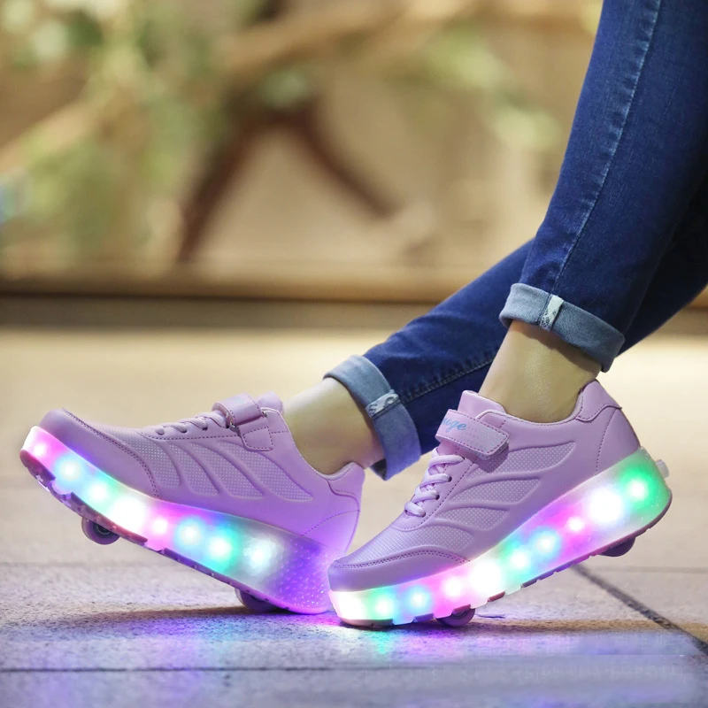 New 2017 Girls Boys LED Light Sneaker Children Sports Glowing Shoes Kids Luminous Sneakers | Детская одежда и обувь