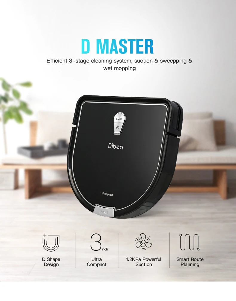 Dibea D960 уборочная машина робот-пылесос бытовой аспиратор сильный всасывающий робот-пылесос домашний уборочный робот