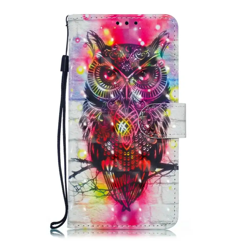 PU Leather Phone Case For Samsug Galaxy A8S Wallet Painted Cases 3D Vision Flip Cover | Мобильные телефоны и аксессуары