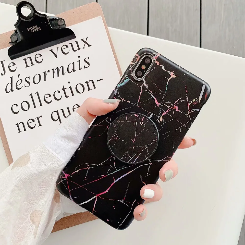 Роскошный силиконовый чехол с мраморным узором для iphone XR X XS Max чехлы iPhone 6 6S 7 8 Plus