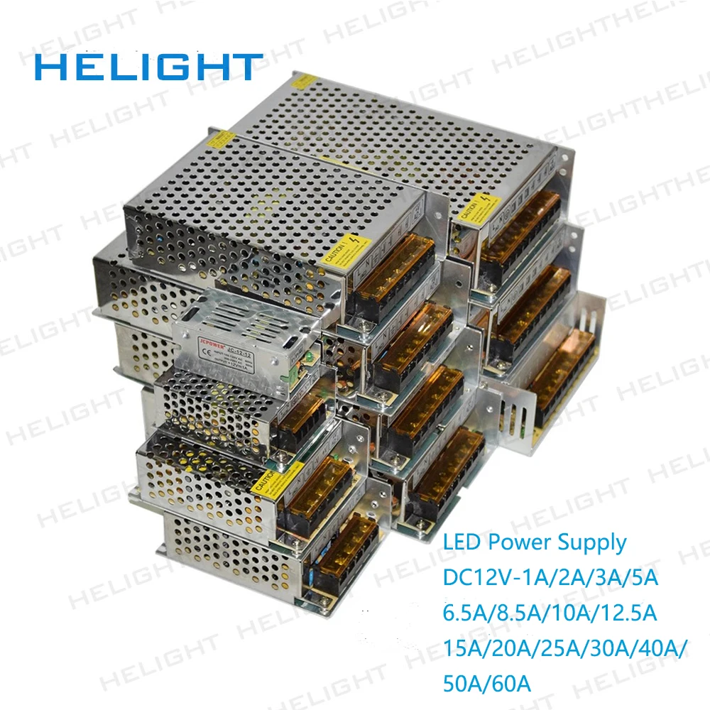 DC12V 1A/2A/3A/5A/6.5A/8.5A/10A/15A/20A/25A/30A/40A/50A/60A блок питания Трансформатор Адаптер AC110