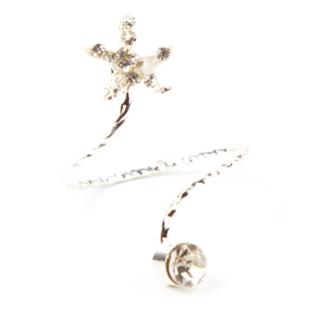 Новое креативное регулируемое женское кольцо AB с милой звездой и круглыми