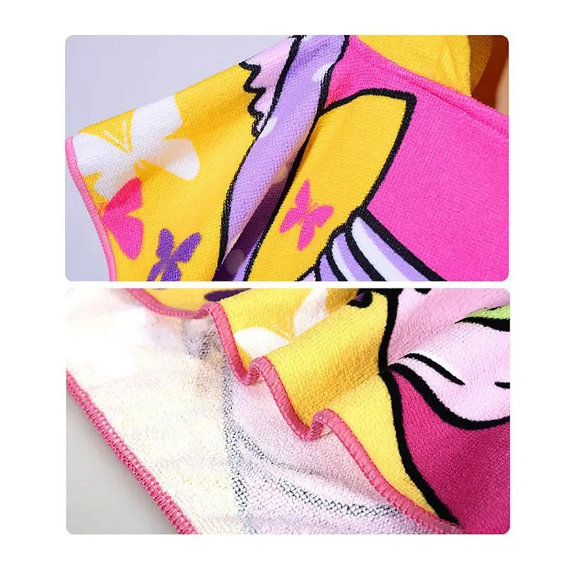 Детский банный халат с милыми рисунками героев мультфильмов, мягкая накидка с капюшоном, банный халат, одеяло, детское банное полотенце для малышей