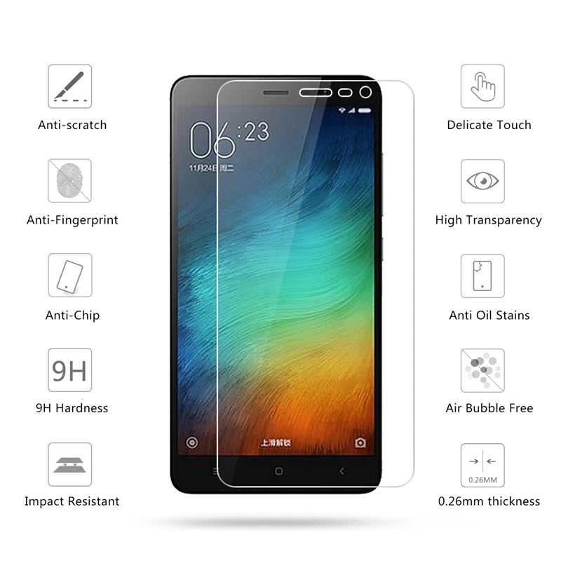 Защитное стекло для Xiaomi Redmi Note 3 Pro | Мобильные телефоны и аксессуары