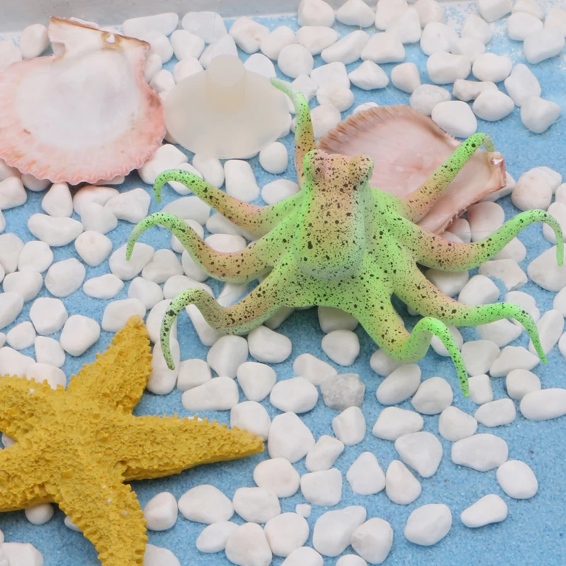 Флуоресцентный Искусственный аквариум осьминога с присоской украшение