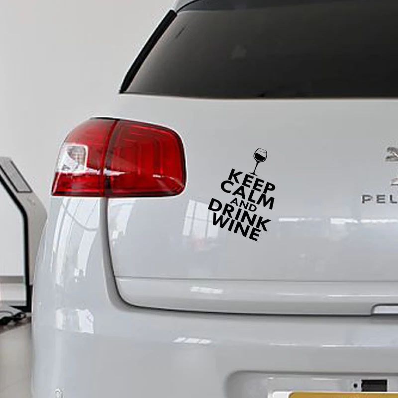 HotMeiNi цветная Автомобильная наклейка Jdm Стайлинг Keep Calm &amp Drink Wine Window Бампер