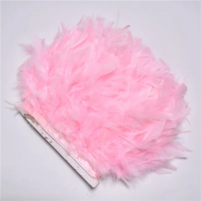 Pink Новинка 10 ярдов/партия Турция бахрома с перьями 10-15 см chandelle перья марабу для ремесел карнавальные костюмы DIY Одежда - Цвет: Pink