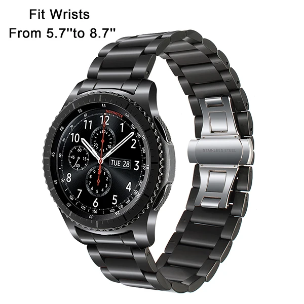 Arc End Ремешок для часов из нержавеющей стали 22 мм для samsung gear S3 Classic Frontier R760 R770 спортивные Смарт часы ремешок металлический ремешок