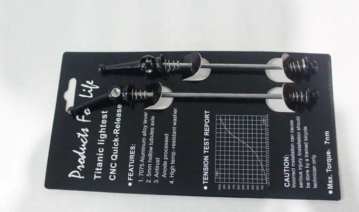 Титановая втулка для велосипеда быстросъемная колес QR черные фитинги шоссейного