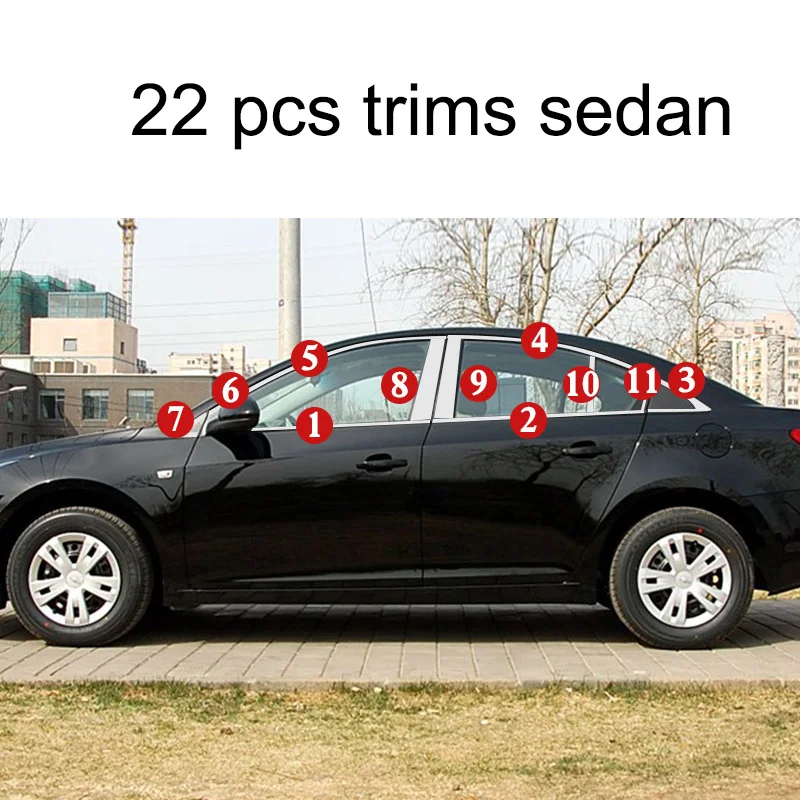 Lsrtw2017 304 нержавеющая сталь окна автомобиля планки для chevrolet cruze 2008 2009 2010 2011 2012 2013 Lacetti Premiere