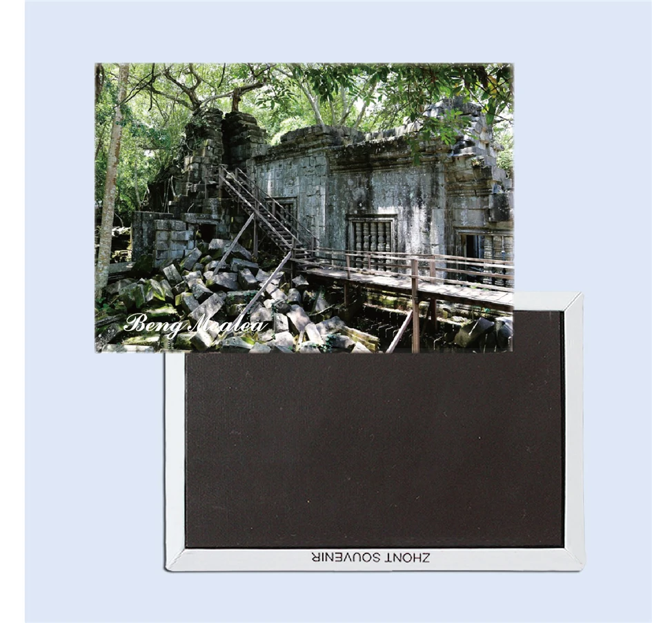 Beng Mealea, Камбоджа, подарок для путешествий, магниты на холодильник 25155, сувениры с мировым пейзажем, магнитная наклейка на холодильник