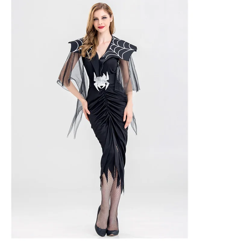 Женское платье для вечевечерние НКИ длинное черное в готическом стиле|cosplay costume for