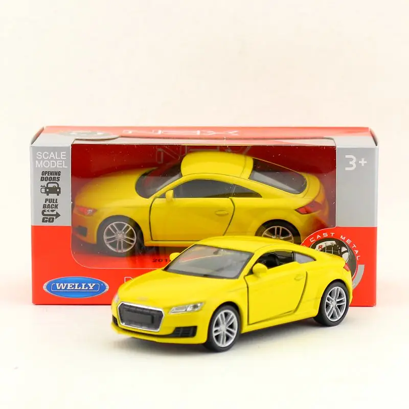 YJ 1/36 весы игрушки для автомобиля Германия AUDI TT Купе литой металл тянется модель