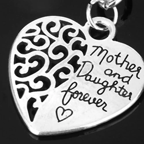 Mother and Daughter Forever Hollow Heart Key Ring Mother's Day Gift Keychain | Chains