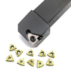 Держатель инструмента 16ER AG60 SER1212H16, 1 шт. + 10 шт., ЧПУ с твердосплавными вставками, резьба пластины для фрезы и ключ, токарный инструмент