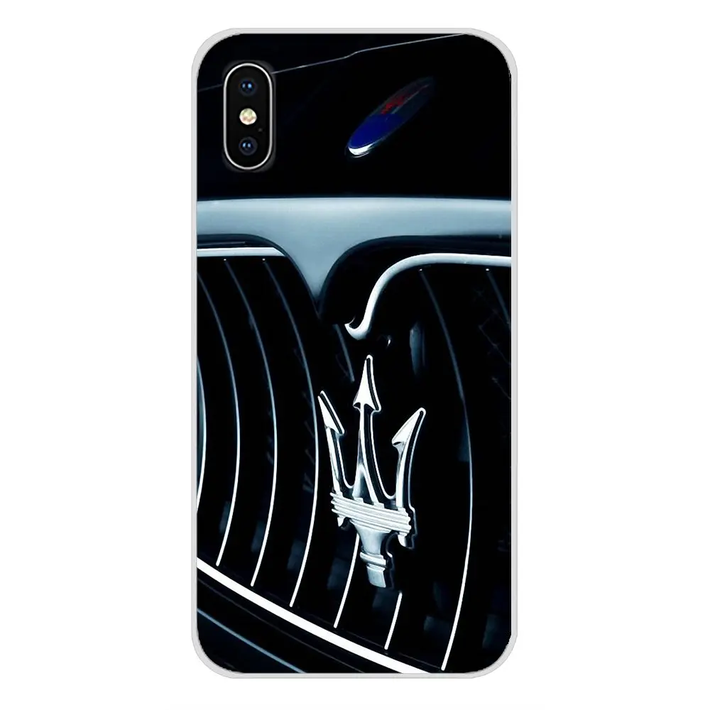 Maserati Автомобильный логотип аксессуары чехлы для телефонов Чехлы Apple iPhone X XR XS MAX 4 4S